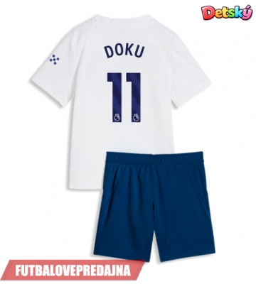 Lacne Dětský Futbalové dres Manchester City Jeremy Doku #11 2026-27 Krátky Rukáv - Tretina (+ trenírky)